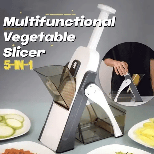 5 in-1 Multi-functional Manual Mandolin Vegetable Slicer Cutter Food & Chopper