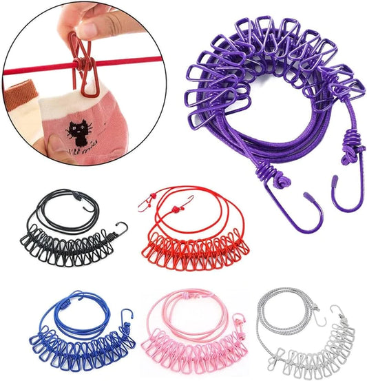 PORTABLE MULTI-COLORS CLOTHESLINE ROPE